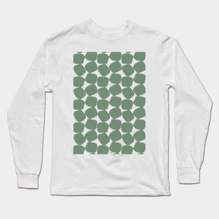 Bold Geometric Pattern 2 in Green Long Sleeve T-Shirt